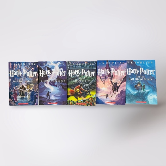 Harry Potter Books J.K. Rowling Paperback Set Sorcerers Stone Half Blood - Picture 1 of 14